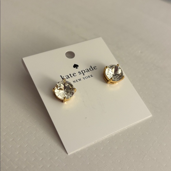 Kate Spade Gold Diamond Stud gumdrop earrings NWT - Picture 4 of 8